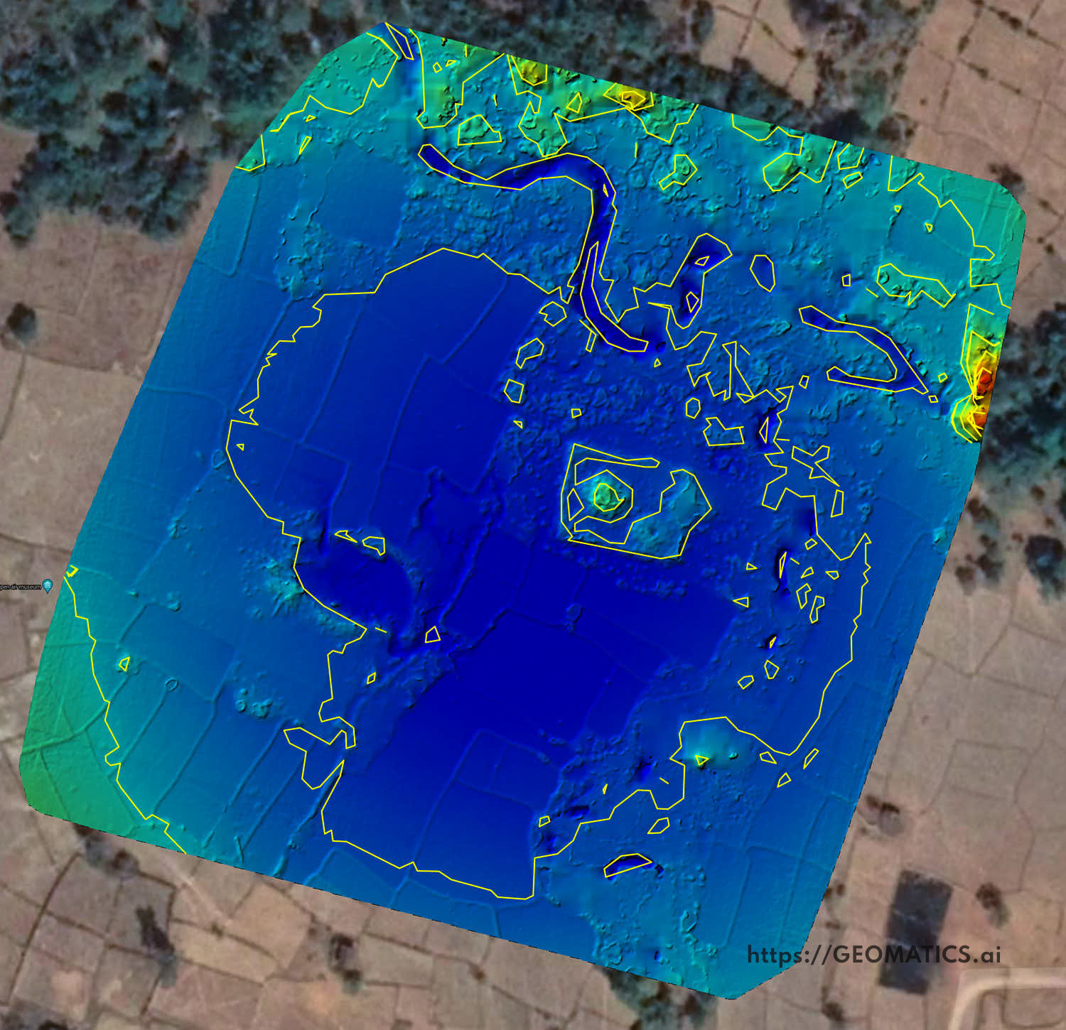 Champasak Laos Hong Tao Tao DTM contours digital terrain model