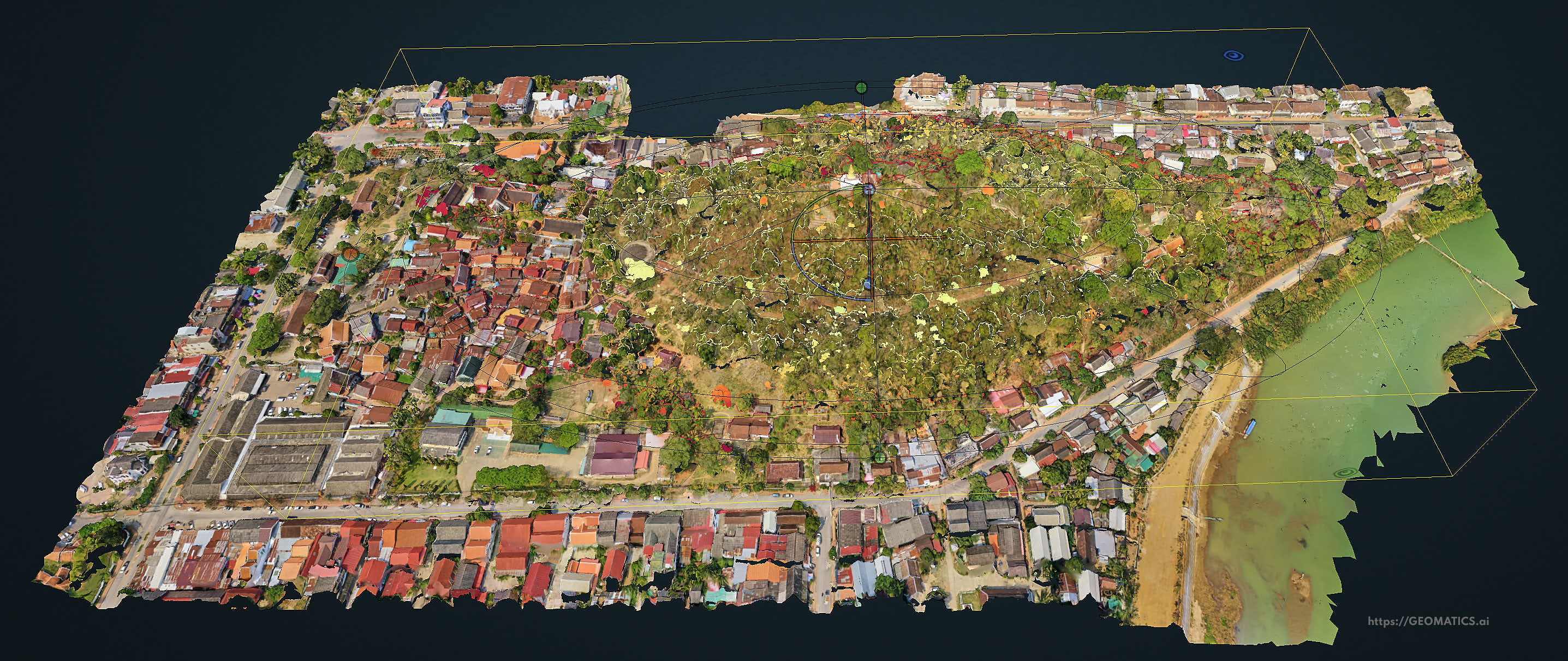 Luang Prabang Laos UNESCO Heritage Mount Pousi 3D model volume calculation